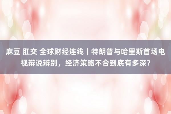 麻豆 肛交 全球财经连线｜特朗普与哈里斯首场电视辩说辨别，经济策略不合到底有多深？