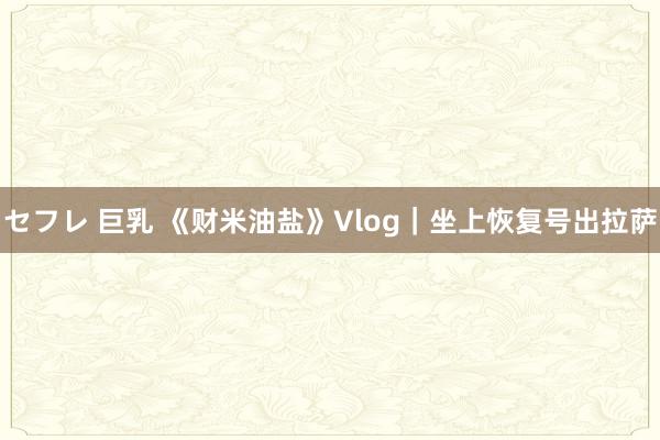 セフレ 巨乳 《财米油盐》Vlog｜坐上恢复号出拉萨