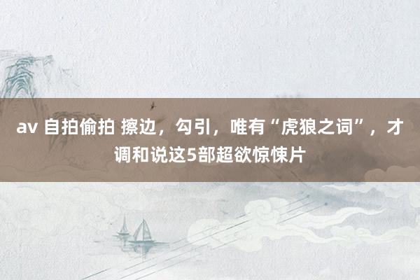 av 自拍偷拍 擦边，勾引，唯有“虎狼之词”，才调和说这5部超欲惊悚片