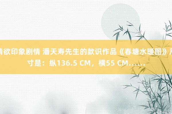 情欲印象剧情 潘天寿先生的款识作品《春塘水暖图》尺寸是：纵136.5 CM，横55 CM……