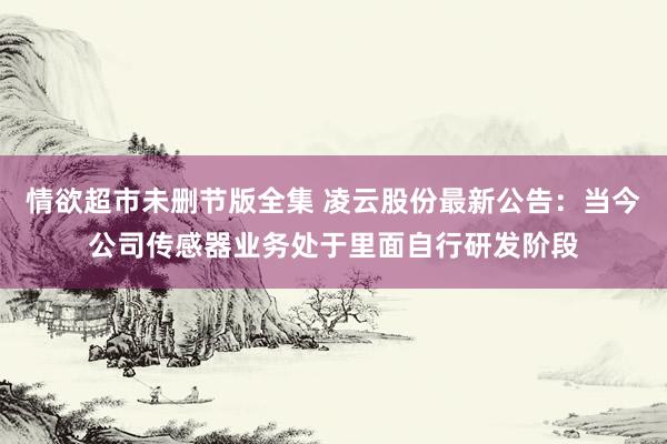 情欲超市未删节版全集 凌云股份最新公告：当今公司传感器业务处于里面自行研发阶段