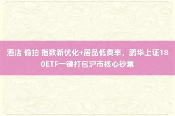酒店 偷拍 指数新优化+居品低费率，鹏华上证180ETF一键打包沪市核心钞票