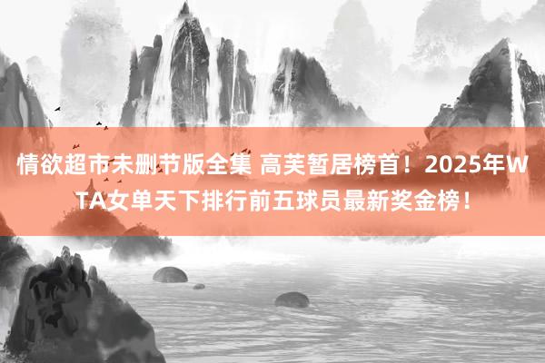 情欲超市未删节版全集 高芙暂居榜首！2025年WTA女单天下排行前五球员最新奖金榜！