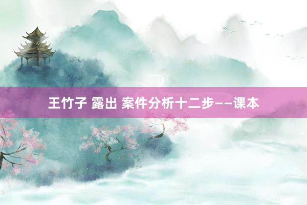 王竹子 露出 案件分析十二步——课本