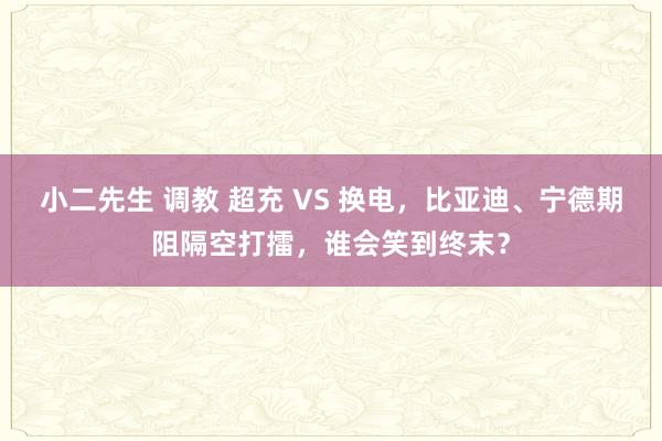 小二先生 调教 超充 VS 换电，比亚迪、宁德期阻隔空打擂，谁会笑到终末？