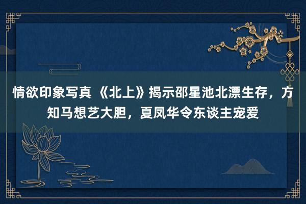 情欲印象写真 《北上》揭示邵星池北漂生存，方知马想艺大胆，夏凤华令东谈主宠爱