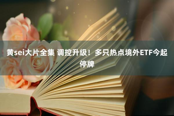 黄sei大片全集 调控升级！多只热点境外ETF今起停牌