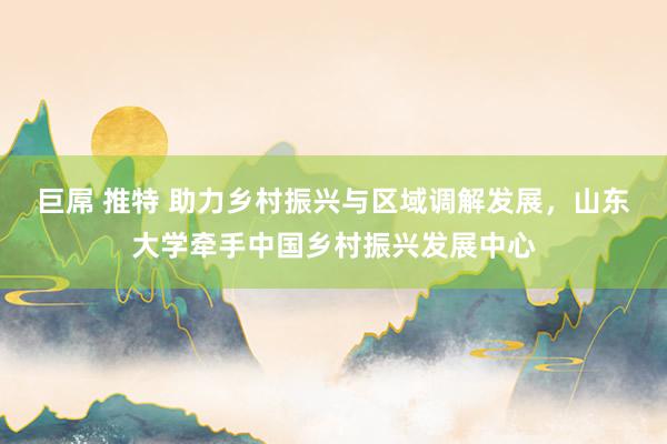 巨屌 推特 助力乡村振兴与区域调解发展，山东大学牵手中国乡村振兴发展中心