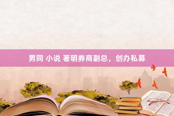 男同 小说 著明券商副总，创办私募
