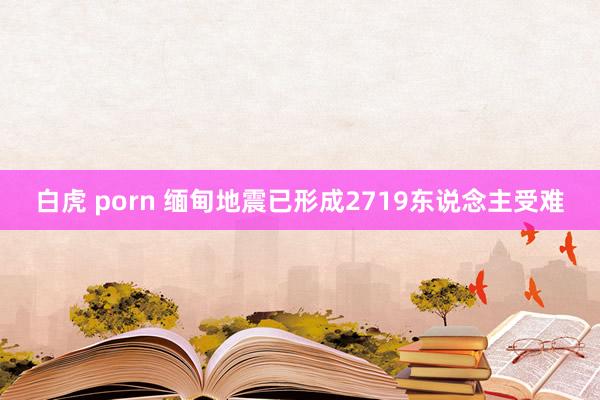 白虎 porn 缅甸地震已形成2719东说念主受难