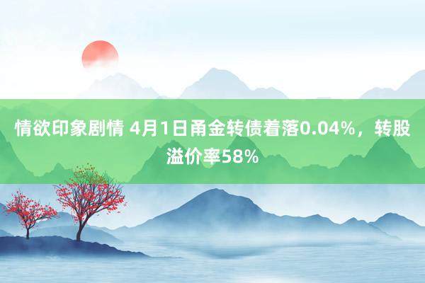 情欲印象剧情 4月1日甬金转债着落0.04%，转股溢价率58%