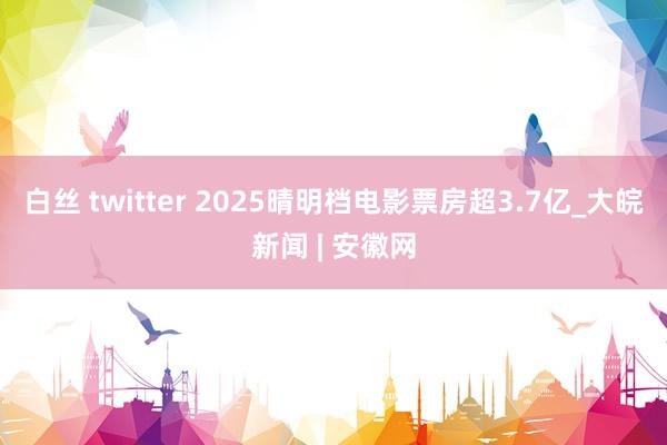 白丝 twitter 2025晴明档电影票房超3.7亿_大皖新闻 | 安徽网