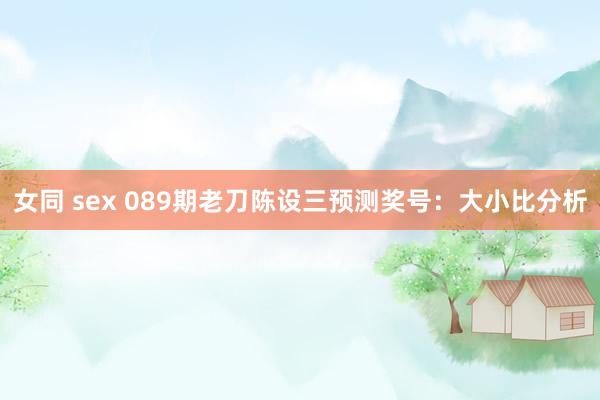 女同 sex 089期老刀陈设三预测奖号：大小比分析