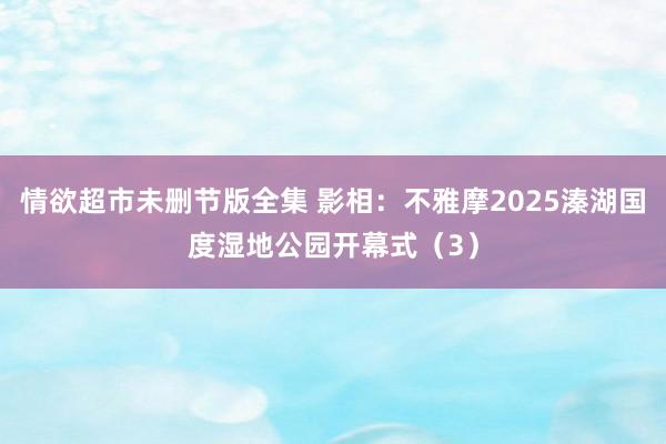情欲超市未删节版全集 影相：不雅摩2025溱湖国度湿地公园开幕式（3）
