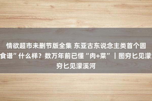 情欲超市未删节版全集 东亚古东说念主类首个圆善“食谱”什么样？数万年前已懂“肉+菜”｜图穷匕见濛溪河