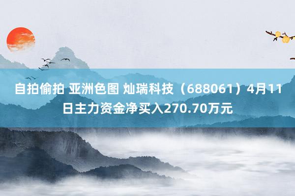 自拍偷拍 亚洲色图 灿瑞科技（688061）4月11日主力资金净买入270.70万元