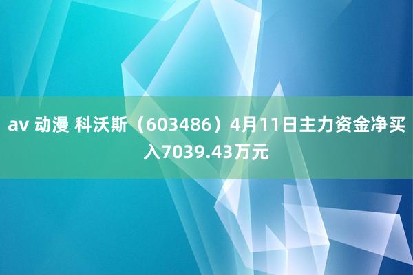 av 动漫 科沃斯（603486）4月11日主力资金净买入7039.43万元