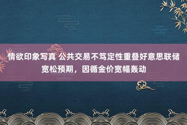 情欲印象写真 公共交易不笃定性重叠好意思联储宽松预期，因循金价宽幅轰动
