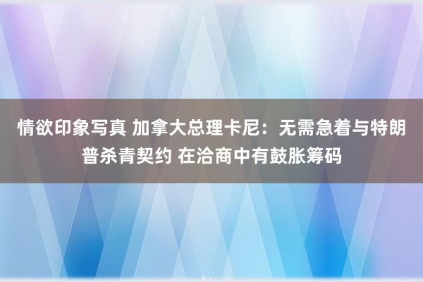 情欲印象写真 加拿大总理卡尼：无需急着与特朗普杀青契约 在洽商中有鼓胀筹码